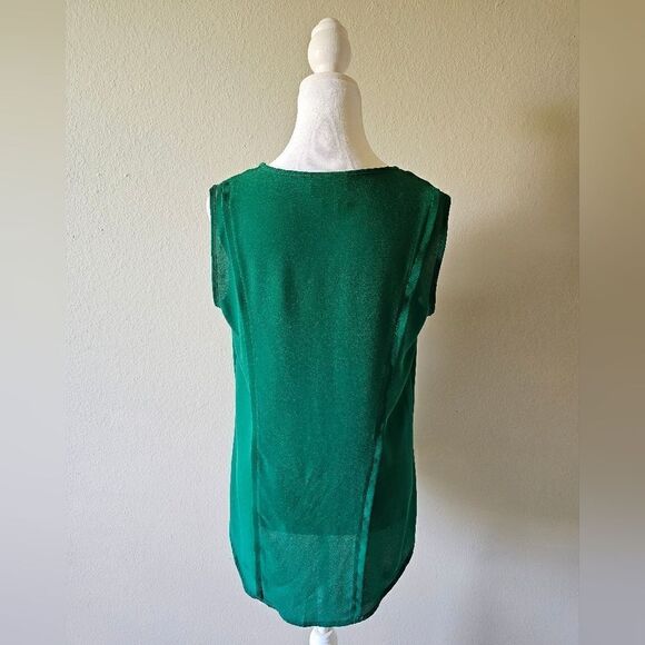 Maeve Anthropologie Green Flowy Top Size XS - Picture 2 of 5